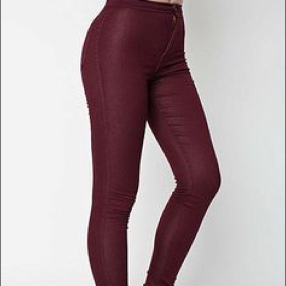 American Apparel Burgundy Easy Jean
