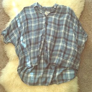 Layering top. Super soft. Blue white grey. A line