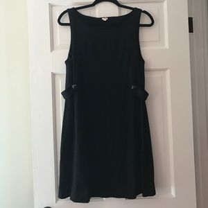 Black J.Crew Dress, side button detail
