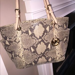 Michael Kors Jet Set Snakeskin Handbag