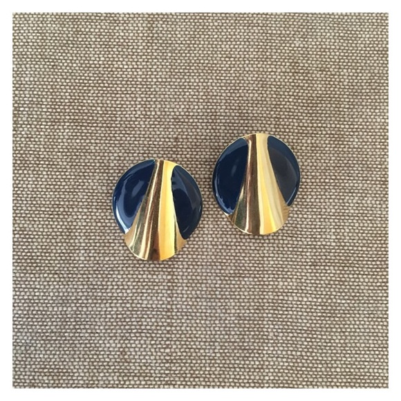 Deadstock ‘80s Enamel Earrings - Picture 2 of 3