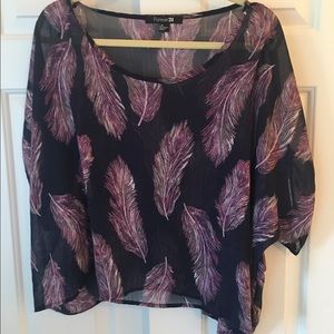 Forever 21 purple feather top