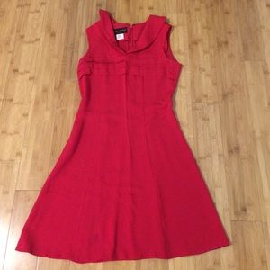 Red knee length dress