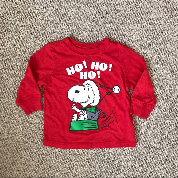 Old Navy Other - Old Navy Long Sleeve Tee with Snoopy Christmas