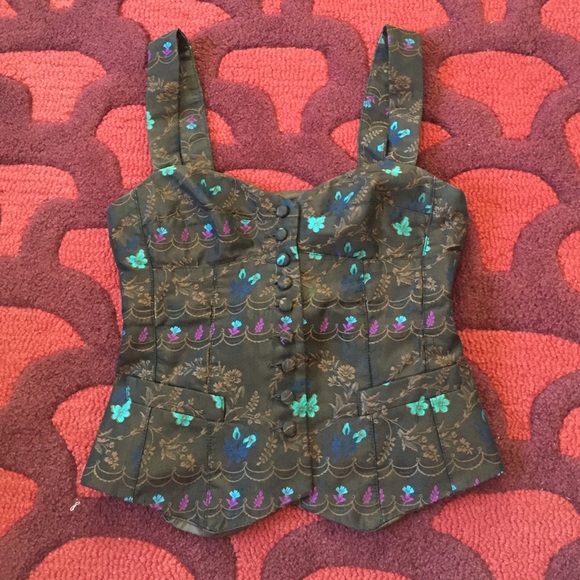 Nanette Lepore Silk Bustier/Vest Top