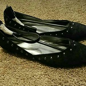 Black and Blue Leopard Print Flats