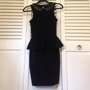 Black peplum dress