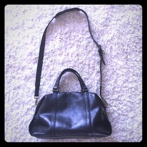 Madewell Glasgow Satchel in black leather