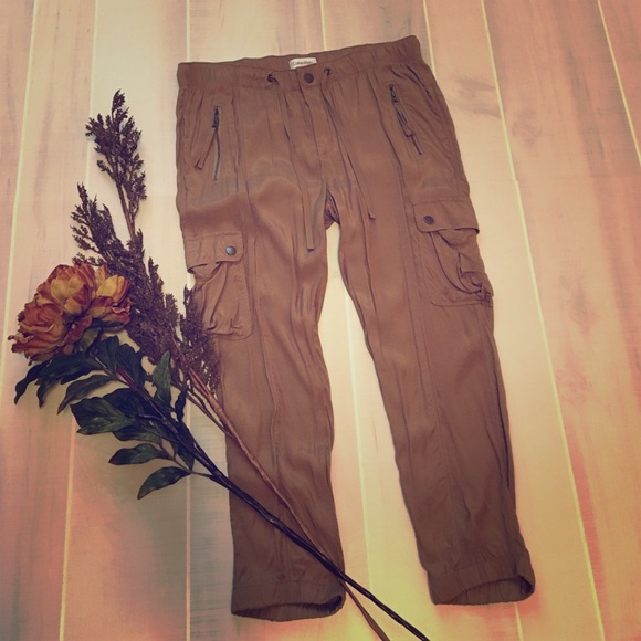 Bronze rayon cargo pants!