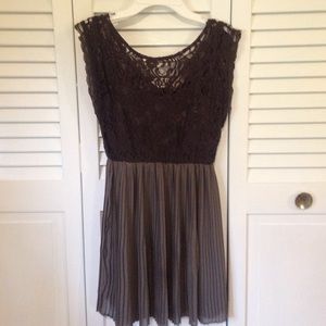 Super cute grey lacy mini dress