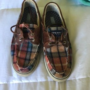 Leather and Plaid Sperry's