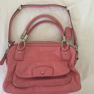 Coach leather purse, pink