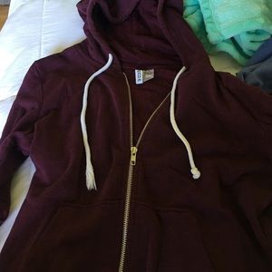 Burgundy zip up