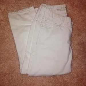 Express white crop jean jeggings!