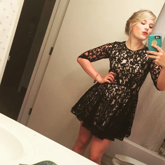 Black Lace Cocktail Dress