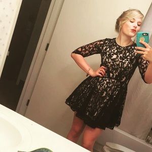 Black Lace Cocktail Dress