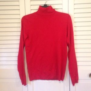 Super soft red turtleneck sweater
