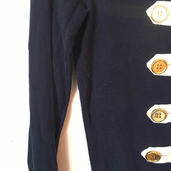 Classic Navy Blue Cardigan - Picture 2 of 4