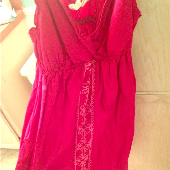 Hot pink tank top dress