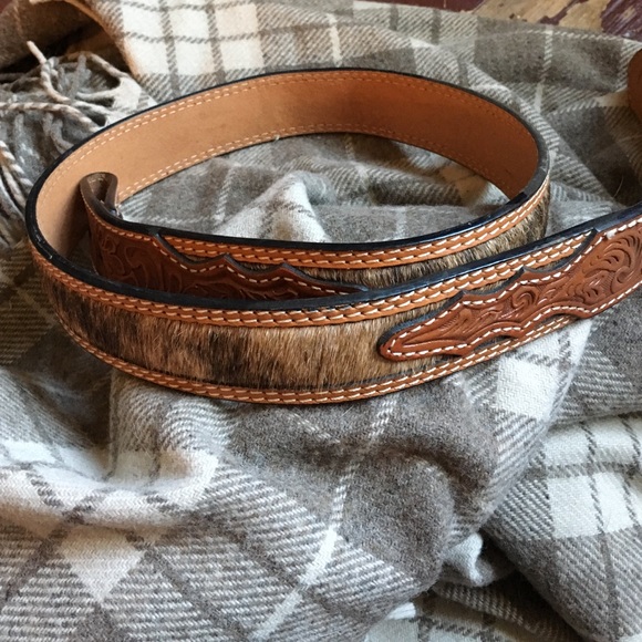Cowhide Hair On Western Belt