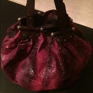 Like New Snake Pattern Shoulder Bag
