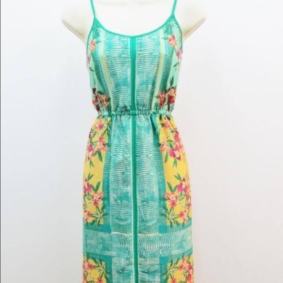 Bright Green Floral Maxi
