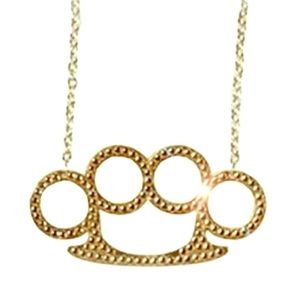 Yummy Couture Swarovski Knuckles Necklace 💛👊🏼💎
