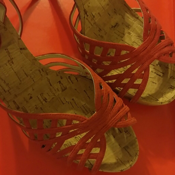 Suede and cork Calvin Klein ankle strap shoes - Picture 2 of 4