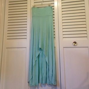 Mint flowy high low skirt/dress