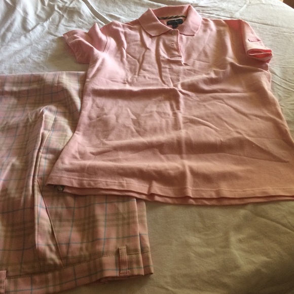 Burberry Pink Polo Shirt.