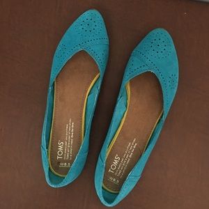 Toms flats - turquoise.  Size 8.5. New