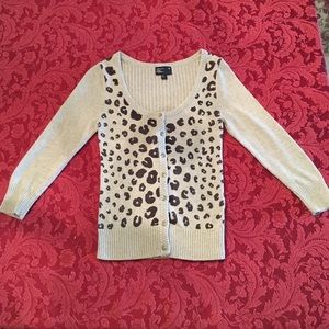 Leopard print cardigan