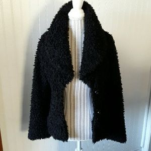 Black faux Lamb fur jacket