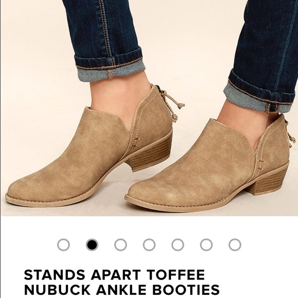 Tan Side Slit Booties