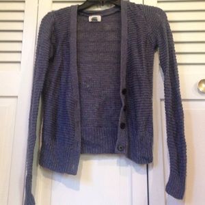 Blue knit cardigan