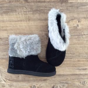 Tiny Toms black suede boots size 7