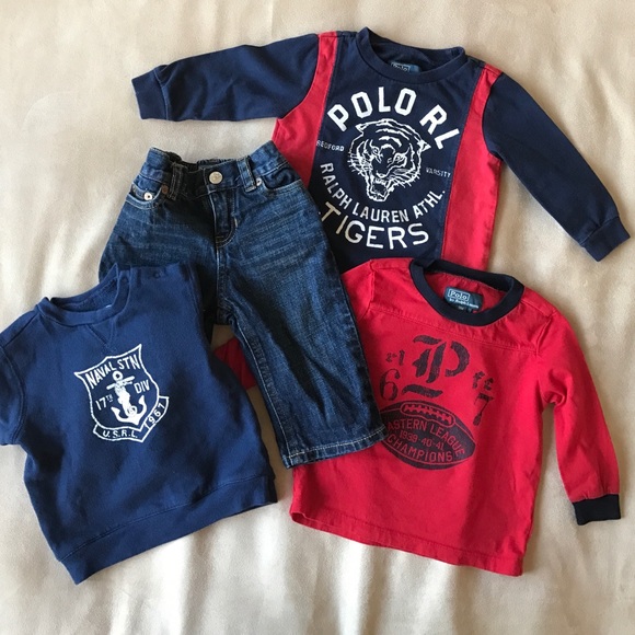 Ralph Lauren 9 month - 2 shirts-1 sweater- 1 jeans