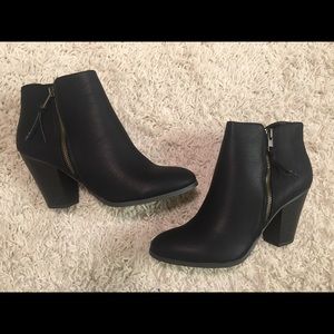 Faux leather booties!