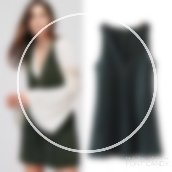 🚨NEW🚨V neck Suede Dress (Green) - Picture 5 of 5