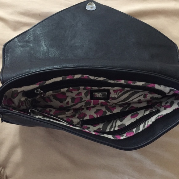 Black Guess Clutch with silver studs - Picture 3 of 4