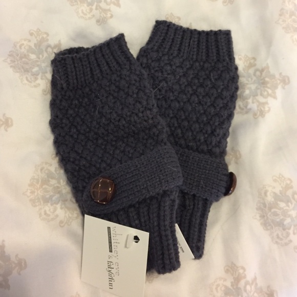 Fingerless mittens gloves knitted