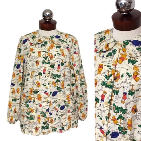 Vintage Tops - Vintage 70's Winnie the Pooh Walt Disney map print