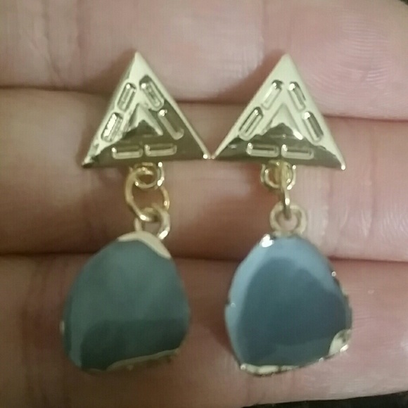 Triangle Post Earrings - image 2