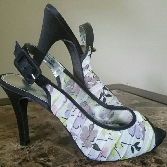 Floral Peep Toe Shoes