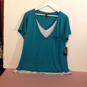 Style & Co. serene teal soft top 2X NEW