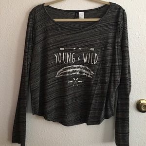 Long sleeve Young & Wild. New without tags