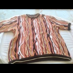 Coogi short sleeve sweater, mercerized cotton, L