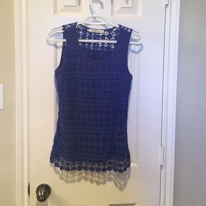 Blue Crochet Tank
