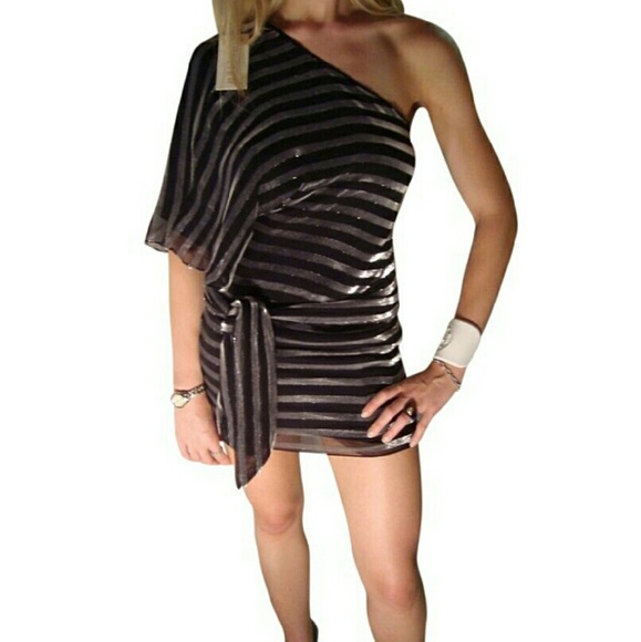 Walter Black and Silver Stripe Dress