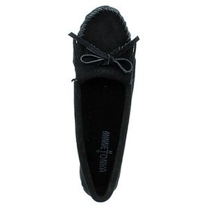 Black Minnetonka Moccasins
